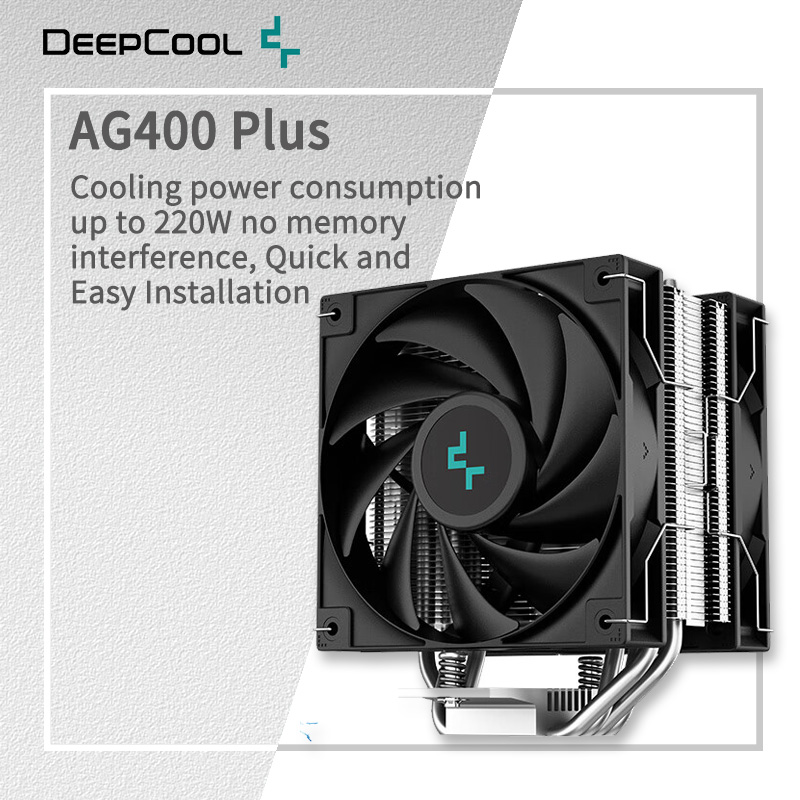 Air Cooler Cpu - DEEPCOOL AG400 4 тепловых трубки, двойной