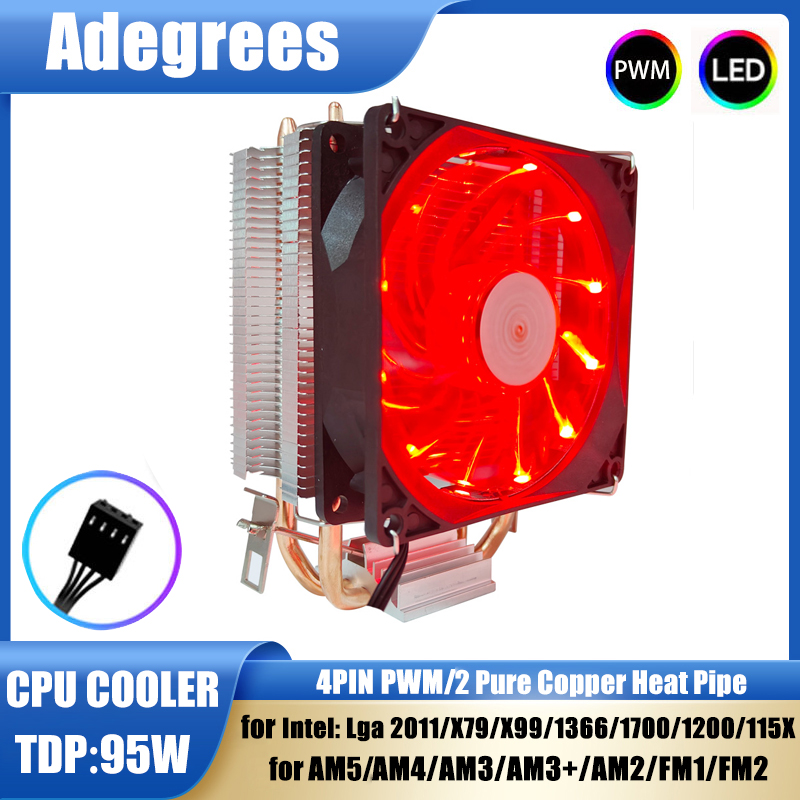 Cpu Cooler - 2 теплопровода, кулер для процессора, башня,