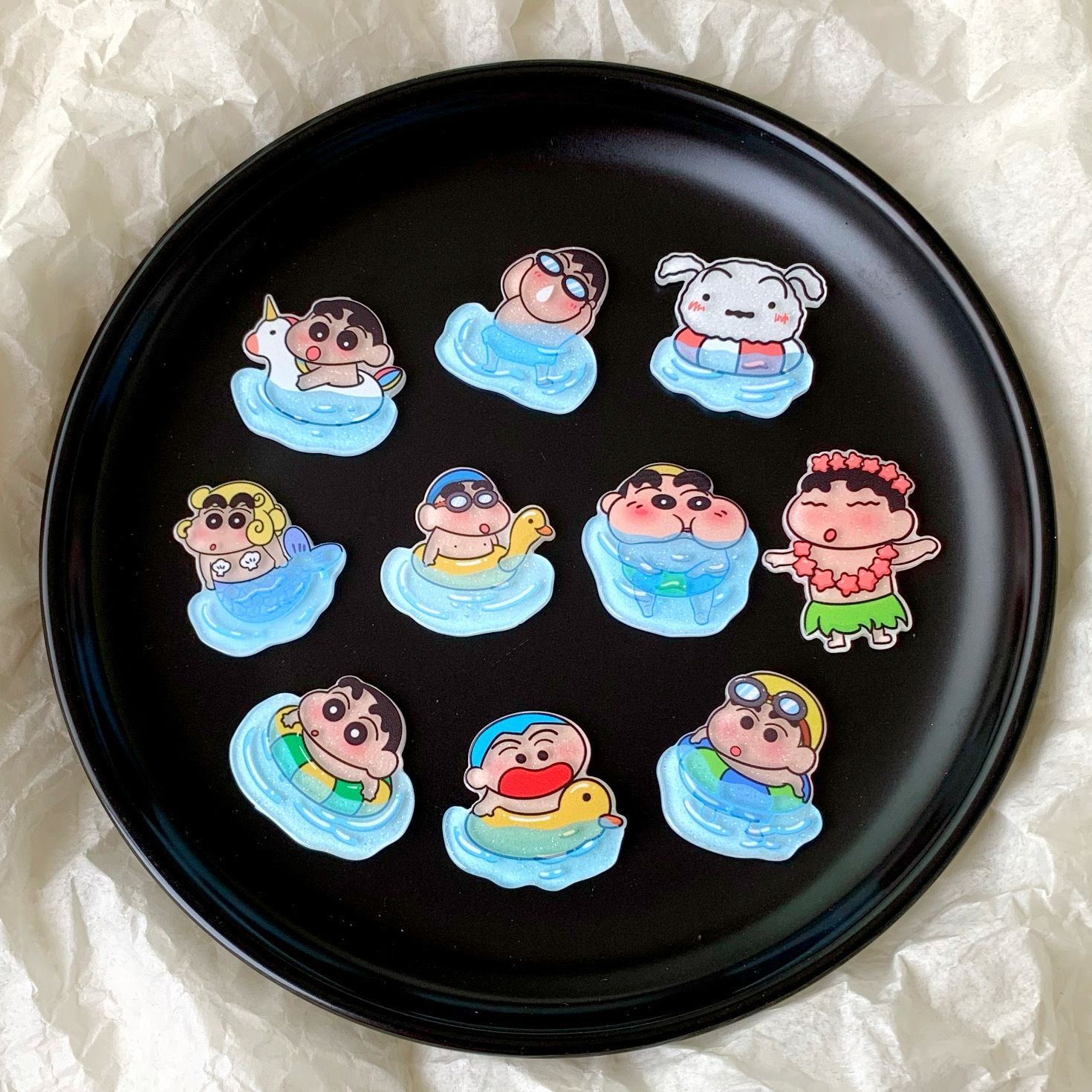 Case Fan - Декоративные 3D-наклейки с персонажами Crayon Shin-chan: